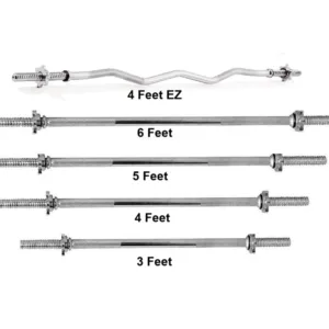 Barbell Bar 3 Feet / 4 Feet / 5 Feet / 6 Feet / 4 Feet EZ Bar