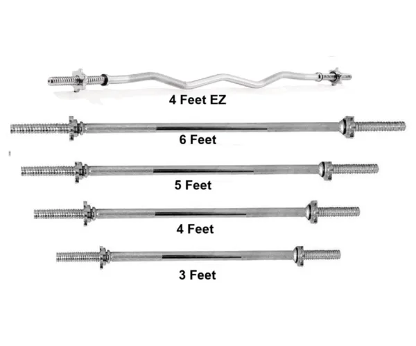 Barbell Bar 3 Feet / 4 Feet / 5 Feet / 6 Feet / 4 Feet EZ Bar